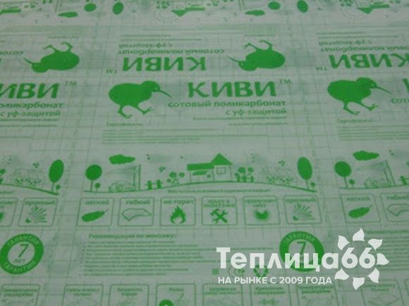 Поликарбонат сотовый 6 мм Polygal Киви 2,1х6